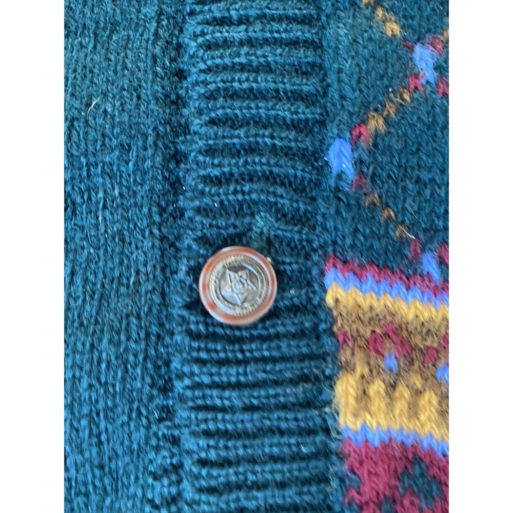 Vtg Susan Bristol Patchwork Wool Knit Sweater Vest Small Preppy Dark Academia - Picture 4 of 7